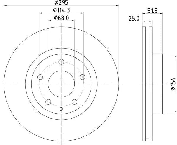 Mintex Brake Discs Front Vented Set Of 2 MDC2604 295mm - image 4