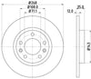 Mintex Brake Discs Rear Solid Set Of 2 MDC2608 268mm thumbnail