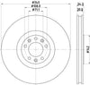 Mintex Brake Discs Front Vented Set Of 2 MDC2610 340mm thumbnail