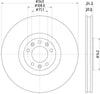 Mintex Brake Discs Front Vented Set Of 2 MDC2610 340mm thumbnail