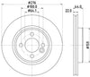 Mintex Brake Discs Front Vented Set Of 2 MDC2619C 276mm thumbnail