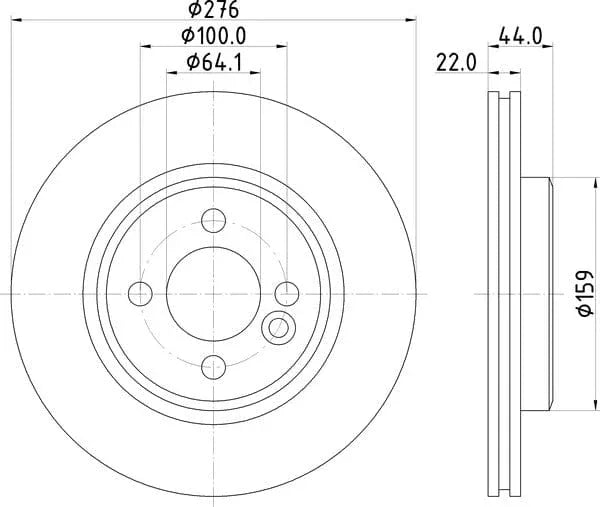Mintex Brake Discs Front Vented Set Of 2 MDC2619C 276mm - image 4