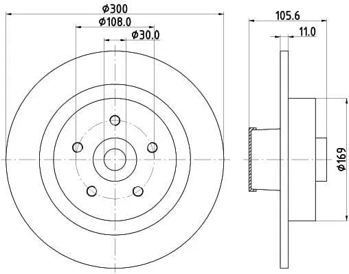 Mintex Brake Discs Rear Solid Set Of 2 MDC2620 300mm - image 3