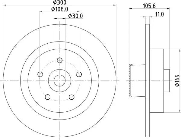 Mintex Brake Discs Rear Solid Set Of 2 MDC2620 300mm - image 4