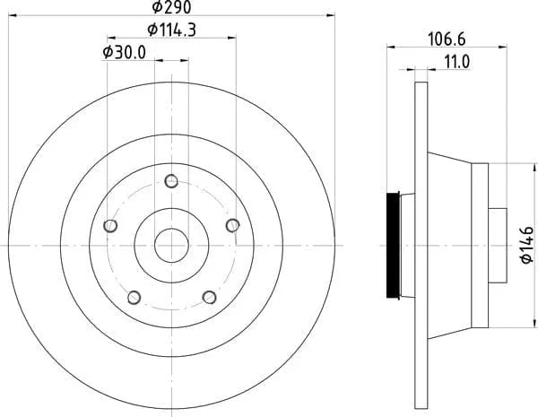 Mintex Brake Discs Rear Solid Set Of 2 MDC2624C 290mm - image 4