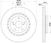 Mintex Brake Discs Front Vented Set Of 2 MDC2629 328mm thumbnail