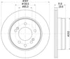 Mintex Brake Discs Rear Vented Set Of 2 MDC2635 307mm thumbnail