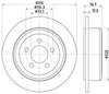 Mintex Brake Discs Rear Solid Set Of 2 MDC2636 316mm thumbnail