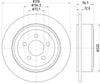 Mintex Brake Discs Rear Solid Set Of 2 MDC2636 316mm thumbnail