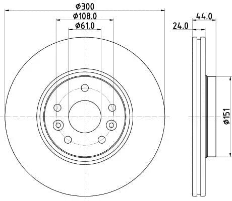 Mintex Brake Discs Front Vented Set Of 2 MDC2653 300mm - image 3