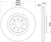 Mintex Brake Discs Front Vented Set Of 2 MDC2654 305mm thumbnail