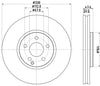 Mintex Brake Discs Front Vented Set Of 2 MDC2655 330mm thumbnail