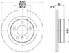 Mintex Brake Discs Rear Vented Set Of 2 MDC2656 300mm thumbnail