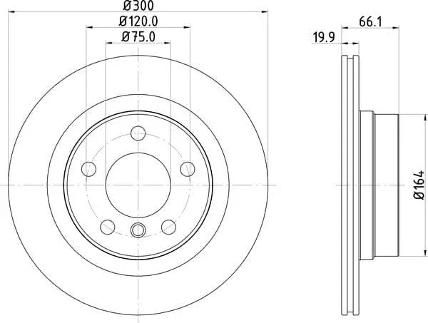 Mintex Brake Discs Rear Vented Set Of 2 MDC2656 300mm - image 4