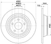 Mintex Brake Discs Rear Solid Set Of 2 MDC2663 302mm thumbnail