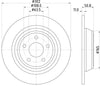 Mintex Brake Discs Rear Solid Set Of 2 MDC2663 302mm thumbnail
