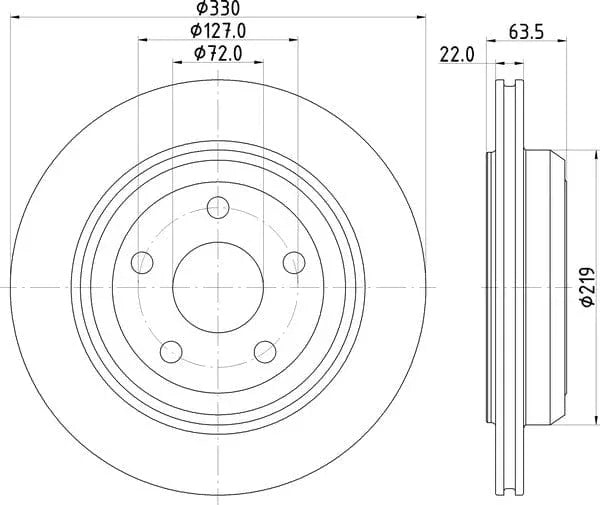 Mintex Brake Discs Rear Vented Set Of 2 MDC2667 330mm - image 4