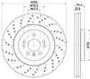 Mintex Brake Discs Front Perforated Vented Set Of 2 MDC2670 350mm thumbnail
