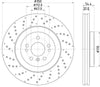 Mintex Brake Discs Front Perforated Vented Set Of 2 MDC2670 350mm thumbnail