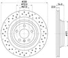 Mintex Brake Discs Rear Perforated Vented Set Of 2 MDC2671 330mm thumbnail