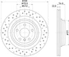 Mintex Brake Discs Rear Perforated Vented Set Of 2 MDC2671 330mm thumbnail