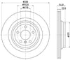 Mintex Brake Discs Rear Vented Set Of 2 MDC2672 330mm thumbnail