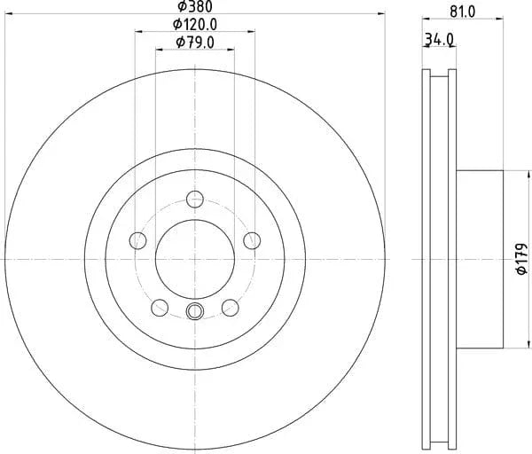 Mintex Brake Discs Front Vented Set Of 2 MDC2673 380mm - image 4