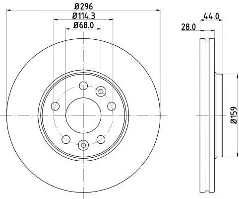 Mintex Brake Discs Front Vented Set Of 2 MDC2676 296mm - image 3
