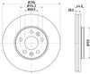 Mintex Brake Discs Front Vented Set Of 2 MDC2676 296mm thumbnail