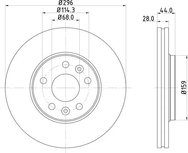 Mintex Brake Discs Front Vented Set Of 2 MDC2676 296mm - image 4