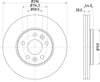 Mintex Brake Discs Front Vented Set Of 2 MDC2676 296mm thumbnail