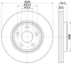 Mintex Brake Discs Front Vented Set Of 2 MDC2684 330mm thumbnail