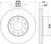 Mintex Brake Discs Front Vented Set Of 2 MDC2685 280mm thumbnail