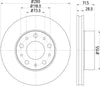 Mintex Brake Discs Front Vented Set Of 2 MDC2685 280mm thumbnail