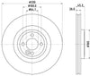 Mintex Brake Discs Front Vented Set Of 2 MDC2691 330mm thumbnail