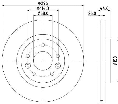 Mintex Brake Discs Front Vented Set Of 2 MDC2695 296mm - image 3