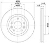Mintex Brake Discs Front Vented Set Of 2 MDC2695 296mm thumbnail
