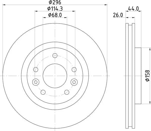 Mintex Brake Discs Front Vented Set Of 2 MDC2695 296mm - image 4