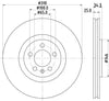 Mintex Brake Discs Front Vented Set Of 2 MDC2697 310mm thumbnail