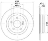 Mintex Brake Discs Rear Solid Set Of 2 MDC2703 300mm thumbnail