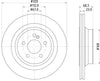 Mintex Brake Discs Rear Vented Set Of 2 MDC2708 320mm thumbnail