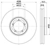 Mintex Brake Discs Front Vented Set Of 2 MDC2719 308mm thumbnail