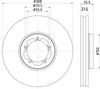 Mintex Brake Discs Front Vented Set Of 2 MDC2719 308mm thumbnail