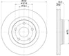 Mintex Brake Discs Front Vented Set Of 2 MDC2720 332mm thumbnail