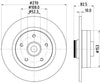 Mintex Brake Discs Rear Solid Set Of 2 MDC2722 270mm thumbnail