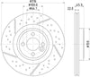 Mintex Brake Discs Front Vented Slotted Perforated Set Of 2 MDC2725 316mm thumbnail