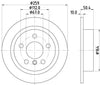 Mintex Brake Discs Rear Solid Set Of 2 MDC2727 259mm thumbnail