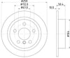 Mintex Brake Discs Rear Solid Set Of 2 MDC2727 259mm thumbnail