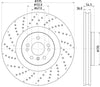 Mintex Brake Discs Front Perforated Vented Set Of 2 MDC2731 375mm thumbnail