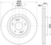 Mintex Brake Discs Front Vented Set Of 2 MDC2736 320mm thumbnail